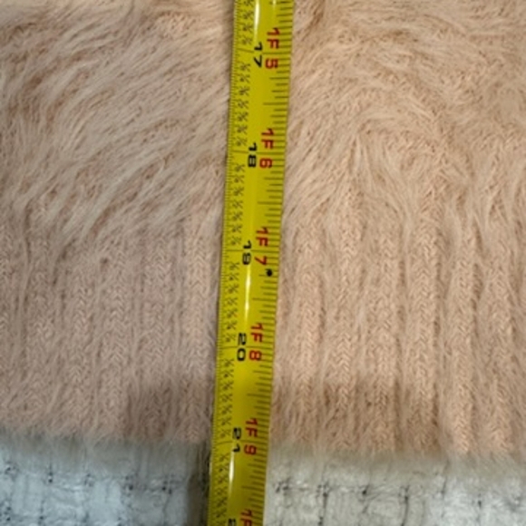 Future Collective Mock Neck Cropped Peach Color Fuzzy Sweater Size Large - Picture 8 of 10